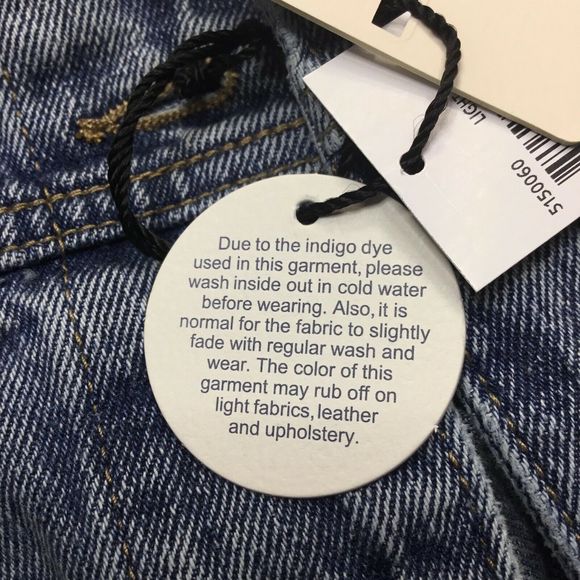 Industries Jeans Jacket Women Sz.Large Blue Denim Long Sleeve Distressed Raw Hem - Picture 5 of 8